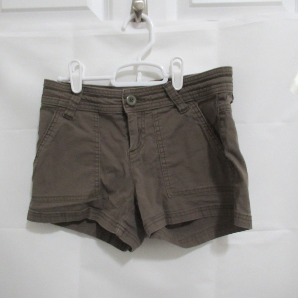 Prana Halle Shorts Womens Size 0 Olive army Green Utility Hiking Outdoor